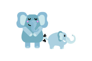 Review: Mom Baby Elephant Holding Tails Design