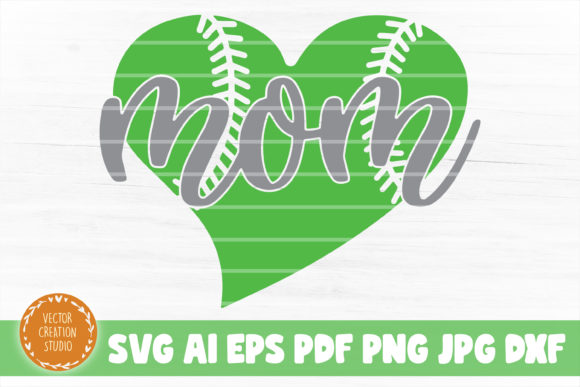Review: Mom Heart Softball SVG Cut File